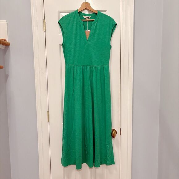NWT BODEN Chloe Notch Midi Dress Green Size 6 - Picture 7 of 11